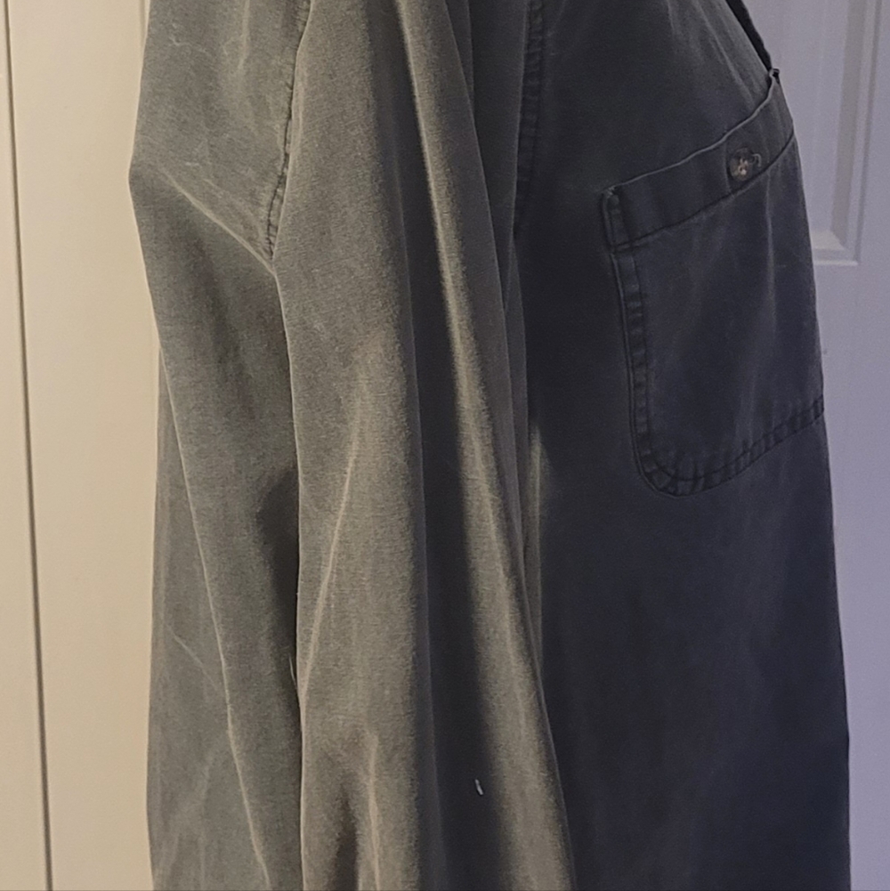 CARHARTT Mineral Wash Button-Front Shirt, EUC, M, Grayish Black w/Denim Feel - Picture 7 of 8